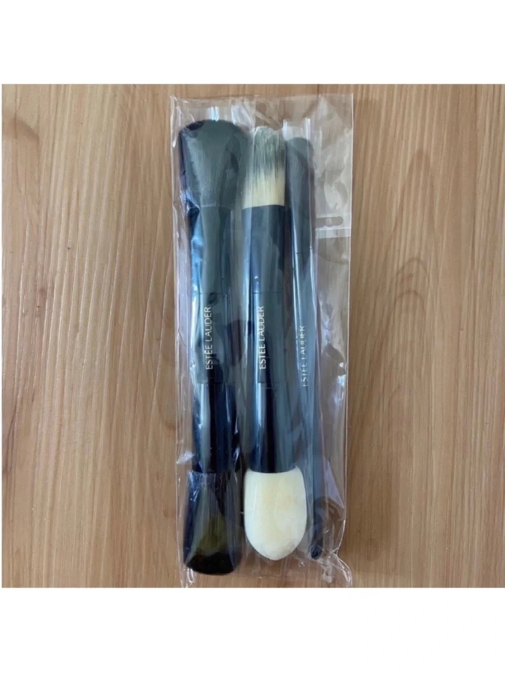 Estee Lauder Double Ended Makeup Brush Set with Kitty Case 4 items